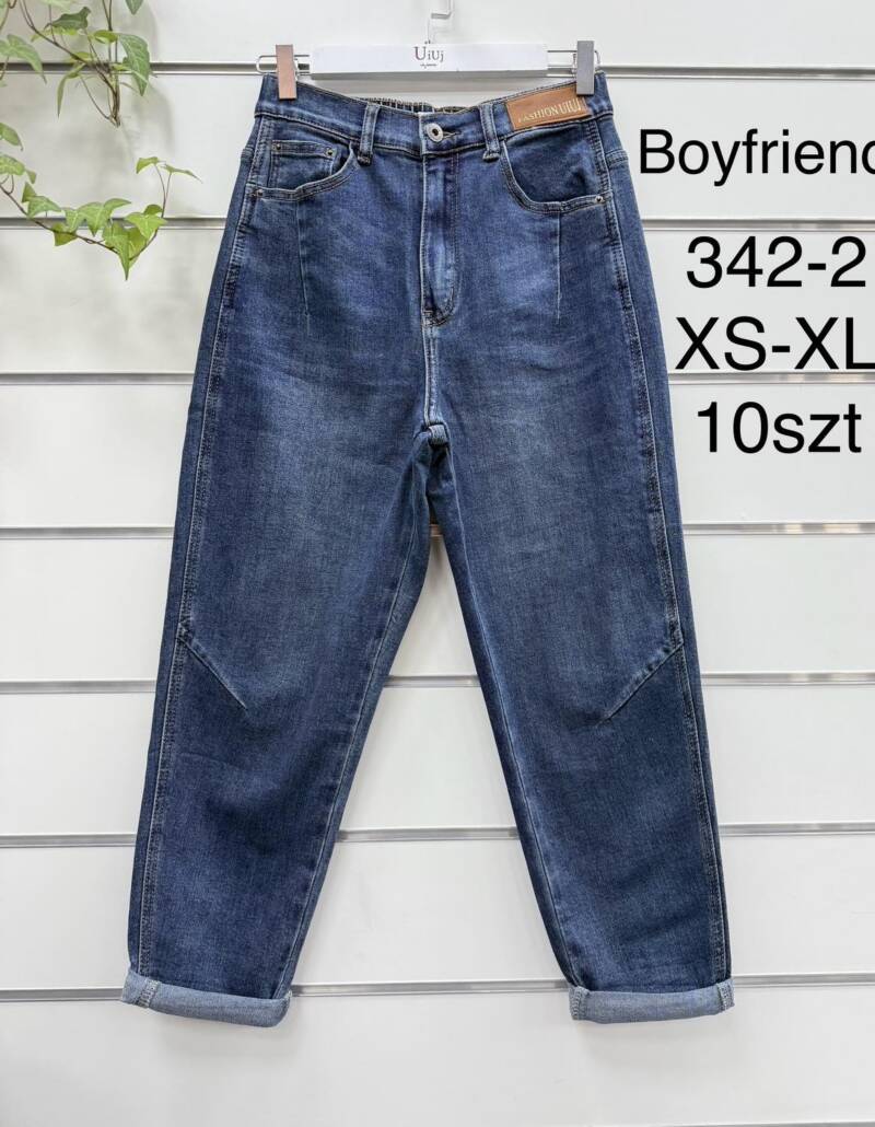 Spodnie damskie jeansy Roz XS-XL, 1 Kolor Paczka 10 szt